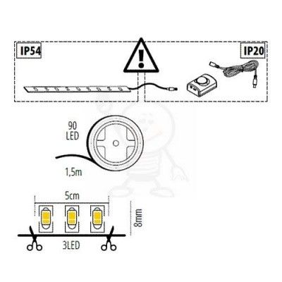 5905339263209 ❗ Led ❗ LEDS SET S-DIM IR Zestaw LED z włącznikiem zbliżeniowym ❗ INTER-LUMEN®
