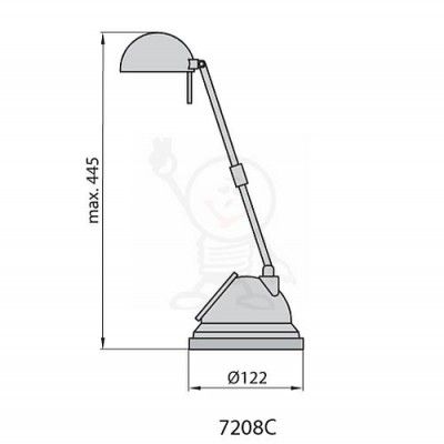 5905148720818 ❗ Brilum /Brilux/ ❗ lampa biurkowa halogenowa z zegarkiem ❗ INTER-LUMEN®