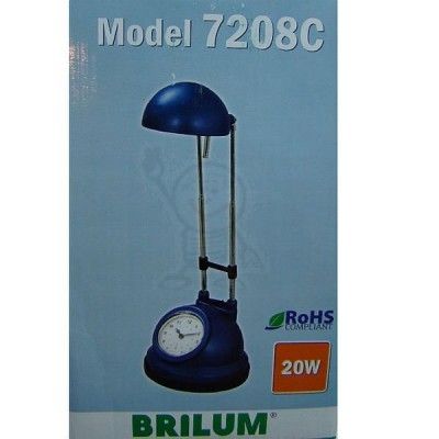 7208C niebieska lampa biurkowa + zegar Brilum